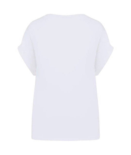 Eco-Friendly Ladie's Rolled-Up Sleeves T-shirt