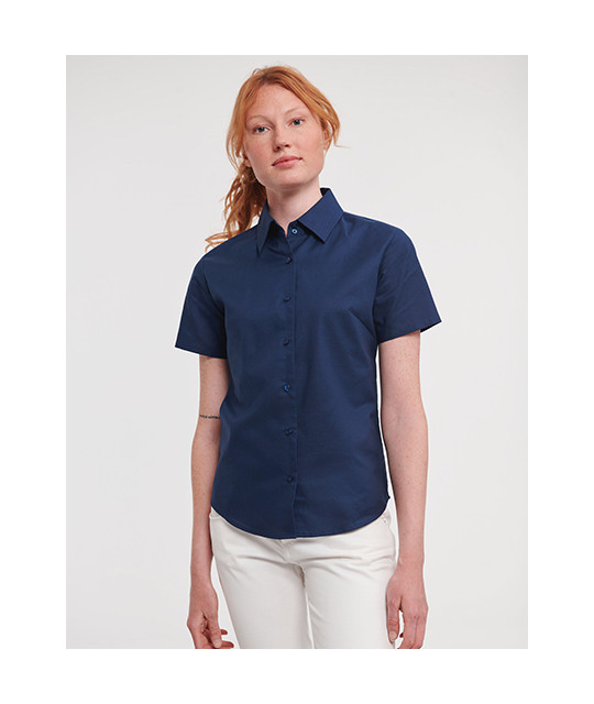 Ladies' Short Sleeve Tailored Oxford Shirt