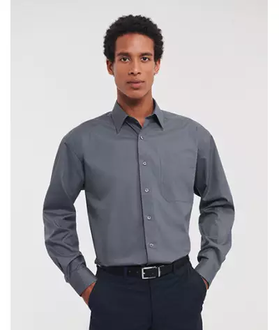 Men's Long Sleeve Classic Polycotton Poplin Shirt