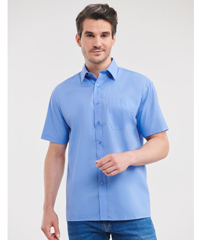 Men's Short Sleeve Classic Polycotton Poplin Shirt