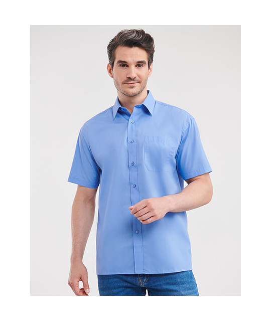 Men's Short Sleeve Classic Polycotton Poplin Shirt