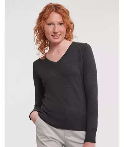 Ladies´ V-Neck Knitted Pullover