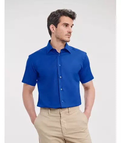 Men's Short Sleeve Tailored Oxford Shirt