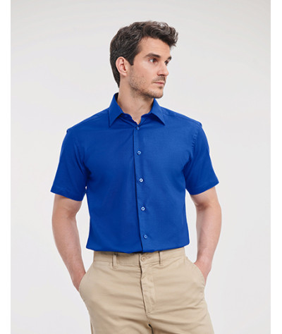 Men's Short Sleeve Tailored Oxford Shirt