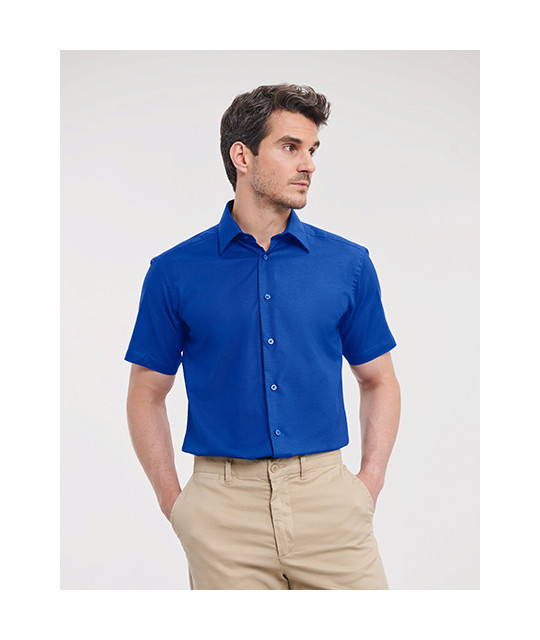 Men's Short Sleeve Tailored Oxford Shirt