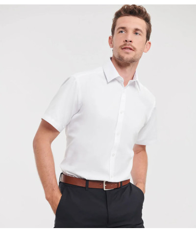 Russell Athletic Collection Men´s short Sleeve Tailored Herringbone...