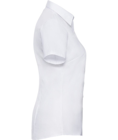 Ladies' Short Sleeve Tailored Herringbone Shirt