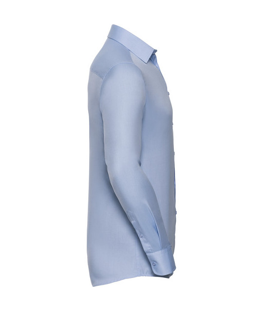 Russell Athletic Collection Men's Long Sleeve Tailored Herringbone ...