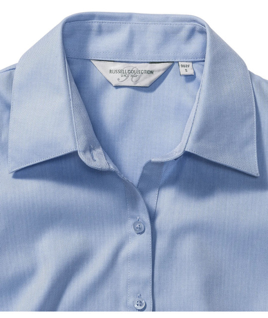 Ladies' Long Sleeve Tailored Herringbone Shirt