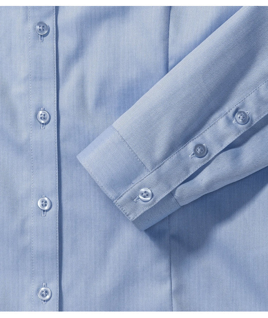 Ladies' Long Sleeve Tailored Herringbone Shirt
