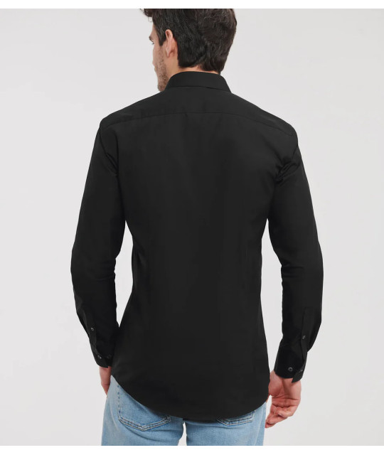 Russell Athletic Collection Men's Long Sleeve Fitted Ultimate Stret...