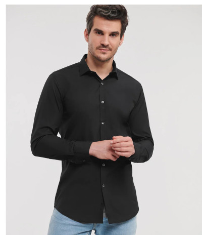 Russell Athletic Collection Men's Long Sleeve Fitted Ultimate Stret...