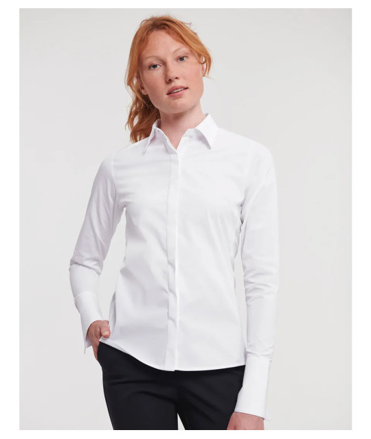 Russell Athletic Collection Ladies' Long Sleeve Fitted Ultimate Str...