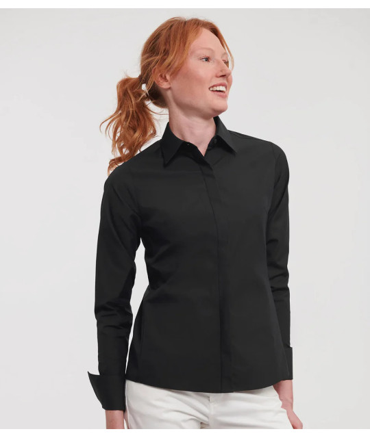 Russell Athletic Collection Ladies' Long Sleeve Fitted Ultimate Str...
