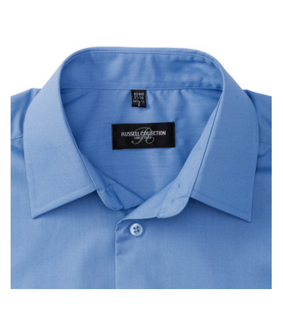 Men's Long Sleeve Tailored Polycotton Poplin Shirt