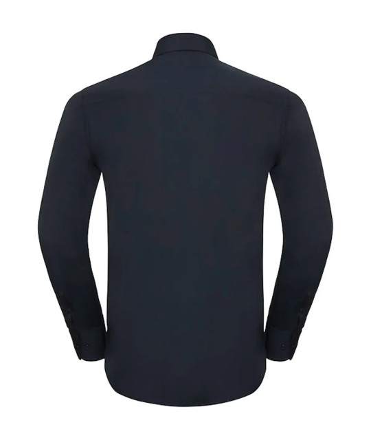 Russell Athletic Collection Men's Long Sleeve Tailored Polycotton P...