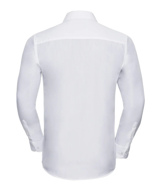 Russell Athletic Collection Men's Long Sleeve Tailored Polycotton P...