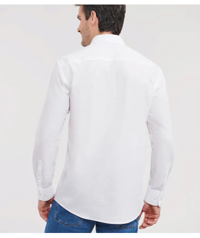 Russell Athletic Collection Men's Long Sleeve Tailored Polycotton P...