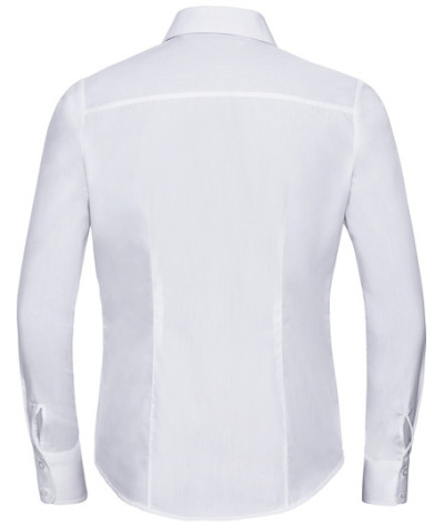 Russell Athletic Collection Ladies' Long Sleeve Fitted Polycotton P...