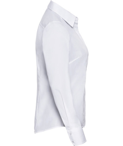 Russell Athletic Collection Ladies' Long Sleeve Fitted Polycotton P...