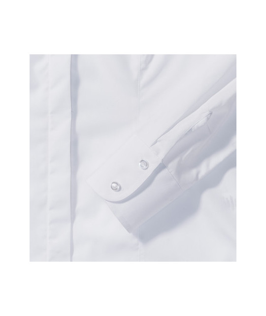 Russell Athletic Collection Ladies' Long Sleeve Fitted Polycotton P...