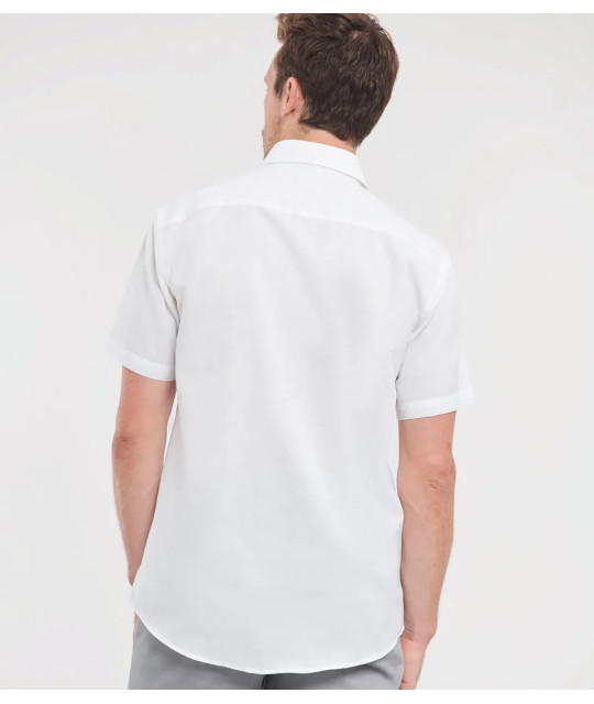 Russell Athletic Collection Men's Short Sleeve Tailored Oxford Shir...