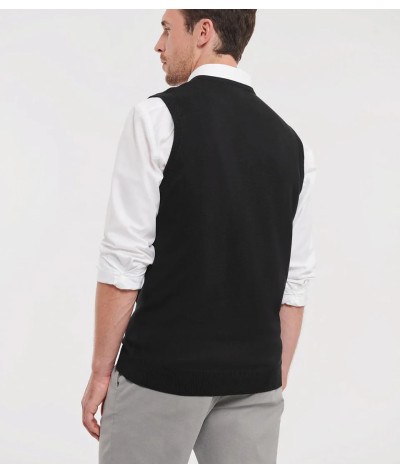 Men's V-Neck Sleeveless Knitted Pullover