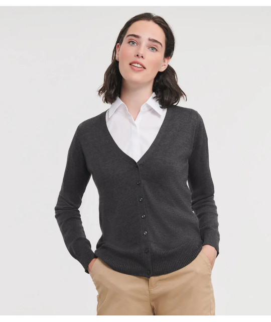 Russell Athletic Collection Ladies´ V-Neck Knitted Cardigan