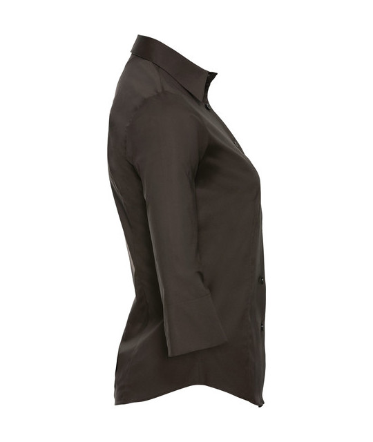 Ladies' Long Sleeve Classic Pure Cotton Poplin Shirt