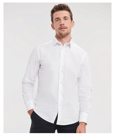 Men's Long Sleeve Fitted Stretch Shirt