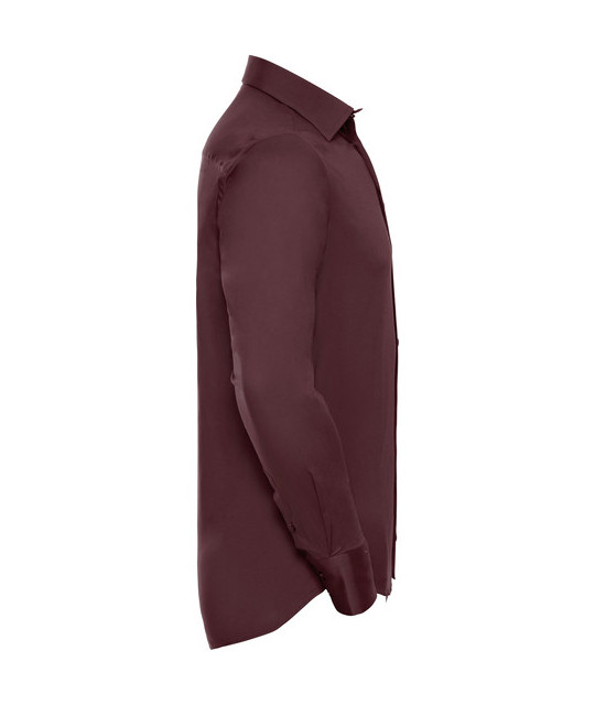 Men's Long Sleeve Fitted Stretch Shirt