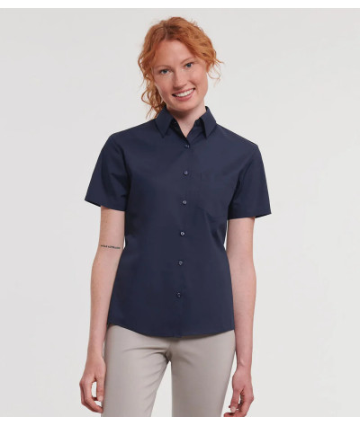 Ladies' Short Sleeve Classic Polycotton Poplin Shirt