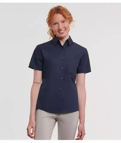 Ladies' Short Sleeve Classic Polycotton Poplin Shirt