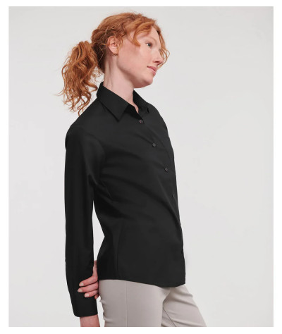 Russell Athletic Collection Ladies' Long Sleeve Classic Polycotton ...