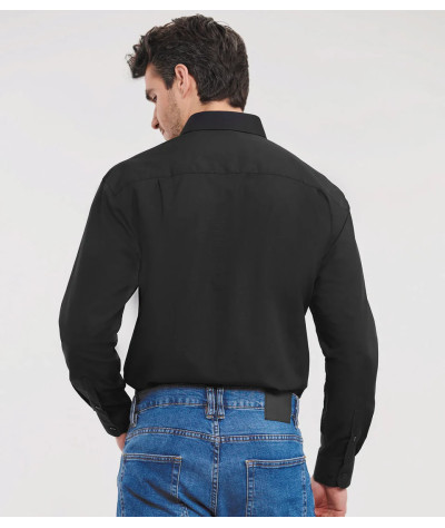 Russell Athletic Collection Men's Long Sleeve Classic Polycotton Po...