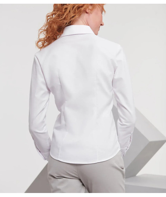 Russell Athletic Collection Ladies' Long Sleeve Tailored Oxford Shi...