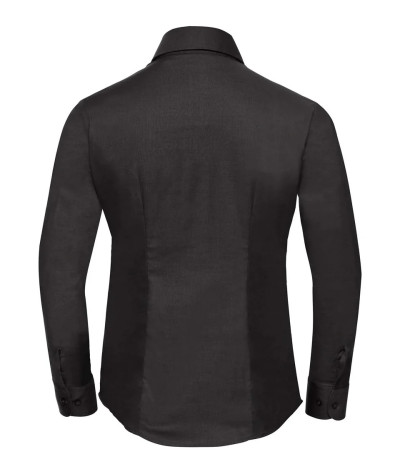 Russell Athletic Collection Ladies' Long Sleeve Tailored Oxford Shi...