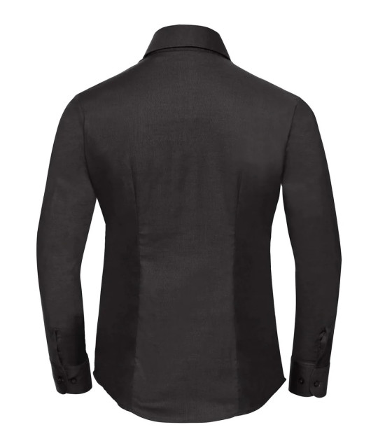 Russell Athletic Collection Ladies' Long Sleeve Tailored Oxford Shi...