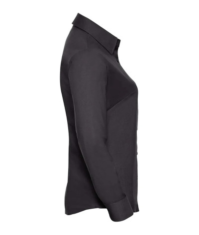 Russell Athletic Collection Ladies' Long Sleeve Tailored Oxford Shi...