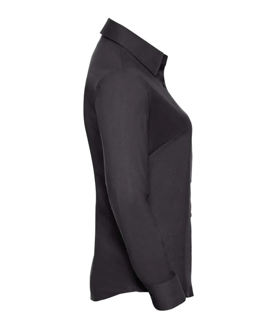 Russell Athletic Collection Ladies' Long Sleeve Tailored Oxford Shi...