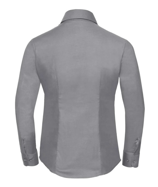Russell Athletic Collection Ladies' Long Sleeve Tailored Oxford Shi...