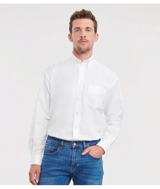 Russell Athletic Collection Men's Long Sleeve Classic Oxford Shirt ...