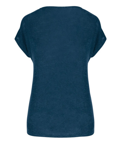 SPASSO Ladies' V-neck Linen T-shirt | ADT Tryck