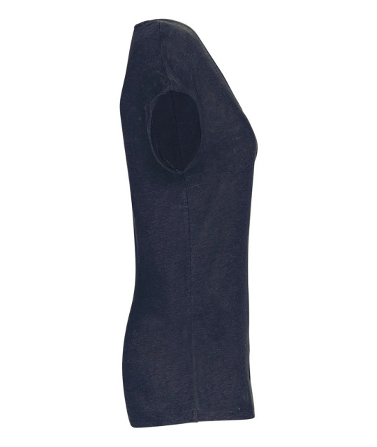 Ladies' V-neck Linen T-shirt