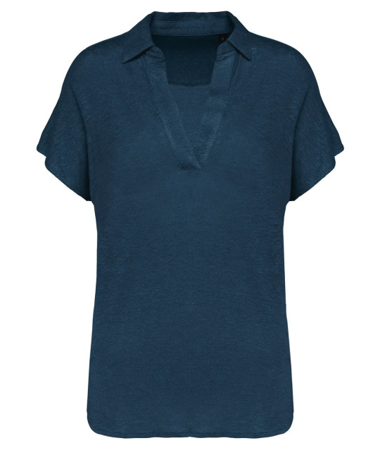 SPASSO Ladies’ linen polo shirt | ADT Tryck