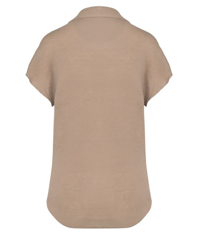 Ladies’ linen polo shirt