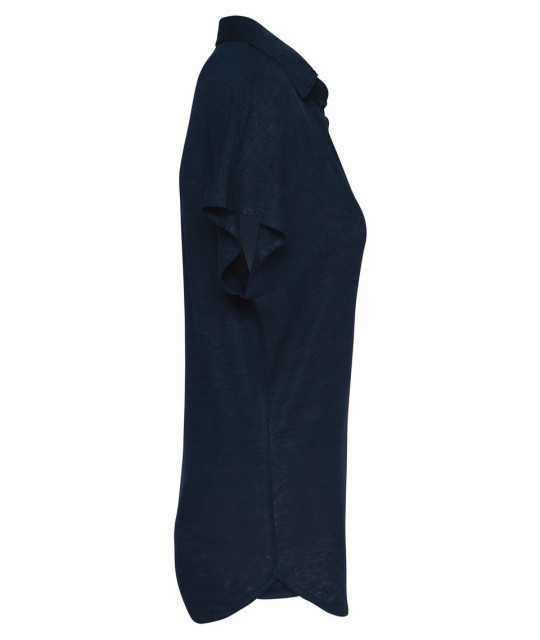 Ladies’ linen polo shirt