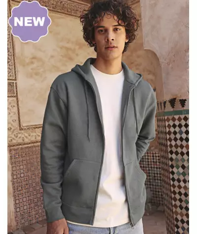 Fruit of the Loom Iconic Premium Hooded Sweat Jacket | ADT Tryck