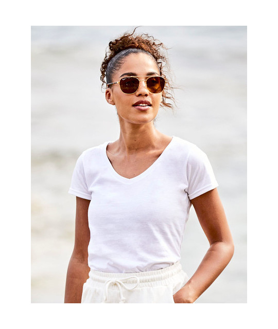 Fruit of the Loom Ladies´ Iconic 150 V Neck T | ADT Tryck