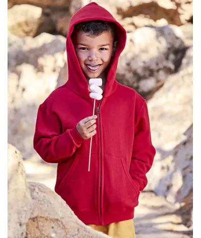 Fruit of the Loom Kids´ Classic Hooded Sweat Jacket | ADT Tryck